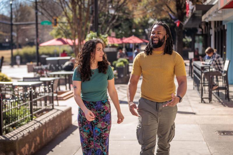 College Square Downtown Athens Couple