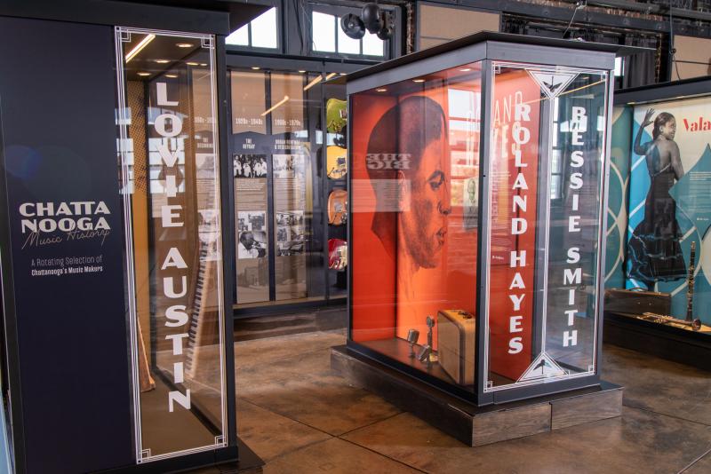 Image of Chattanooga Music History installation at Songbirds