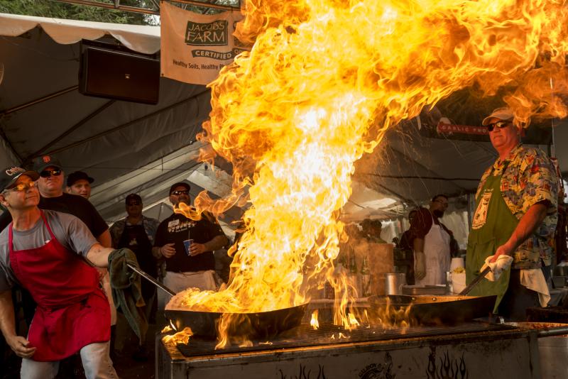 Gourmet Alley Flame-up Chefs at the Gilroy Garlic Festival
