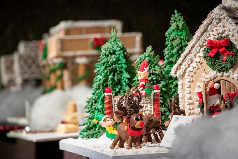 Gingerbread house display