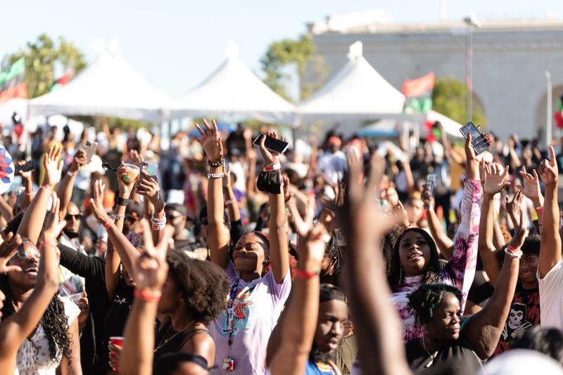 Crowd at Juneteenth Festival in Oakland California