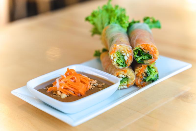 Plate of food at Golden Lotus Vegan Restaurant in Oakland California