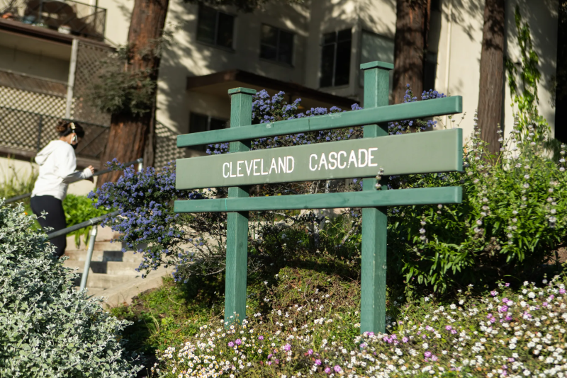 Cleveland Cascade near Lake Merritt is possibly the best known of the “secret” staircases in Oakland. Credit: Amir Aziz