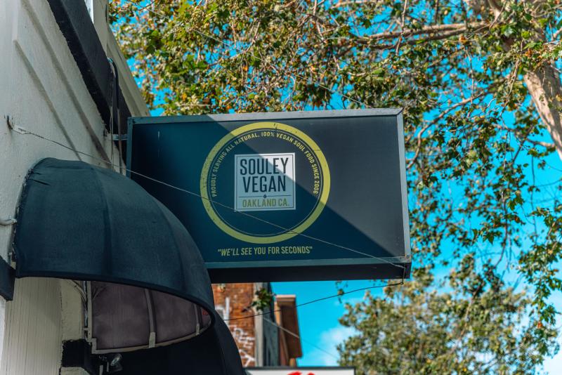 Souley Vegan Sign in Oakland California