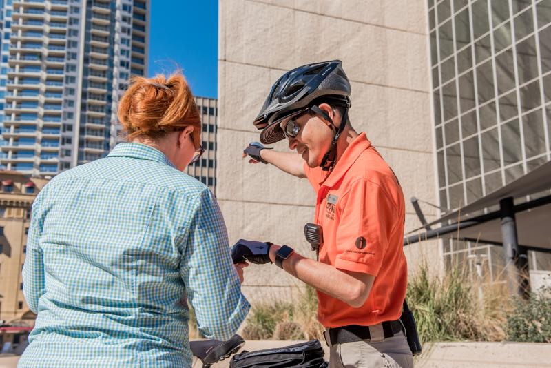Downtown Ambassador Helping Visitor