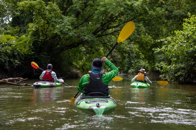 people paddling big creek