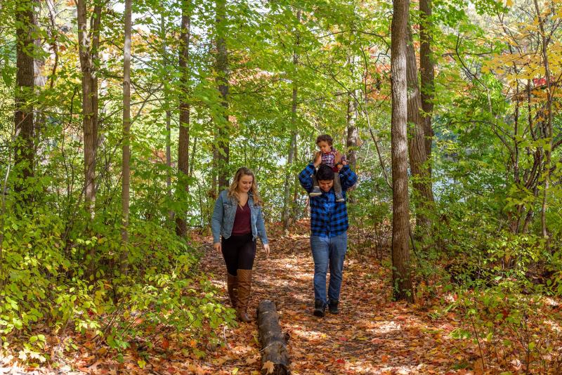 Family hiking