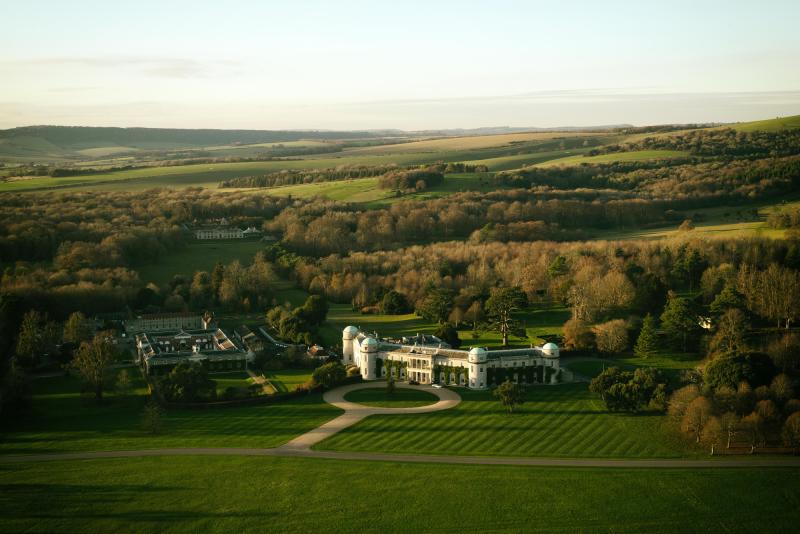 Goodwood House aerial view