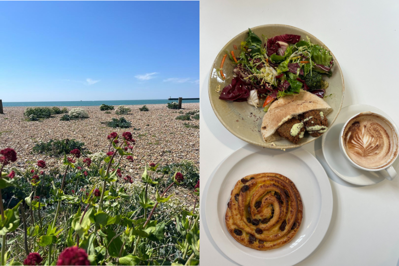 Tides Mill & Mamoosh riverside food and coffee shot from above