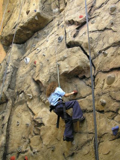 rock climbing wall at Kenosha YMCA