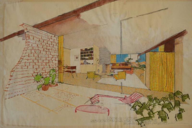 Richard Neutra, Living Quarters, Residence of Mr. and Mrs. Warren Tremaine, Scottsdale, AZ, 1945