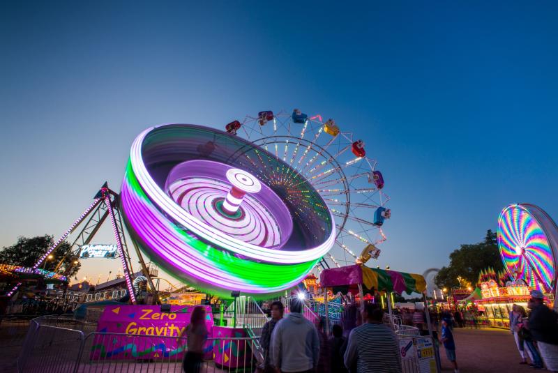 Carnival rides at the fair