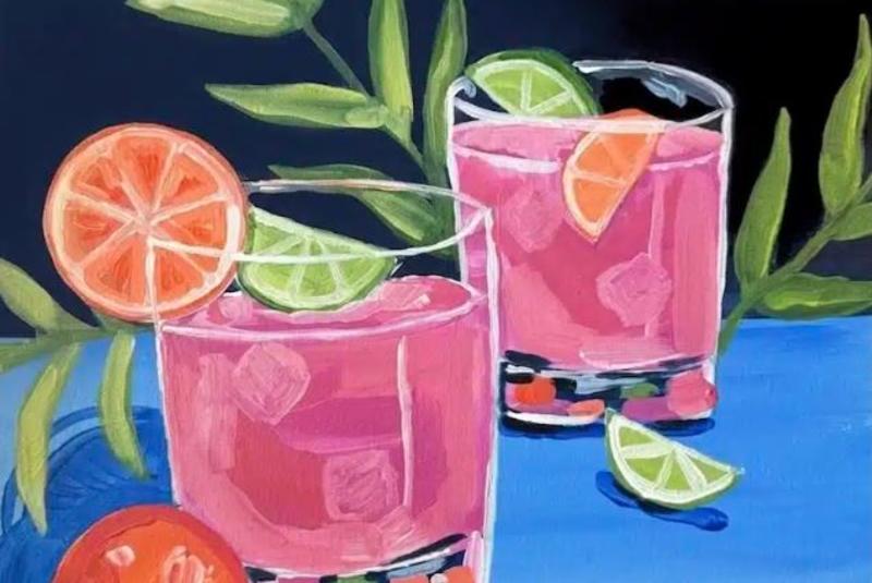 Wesley Chapel Paint Party – Blush & Citrus