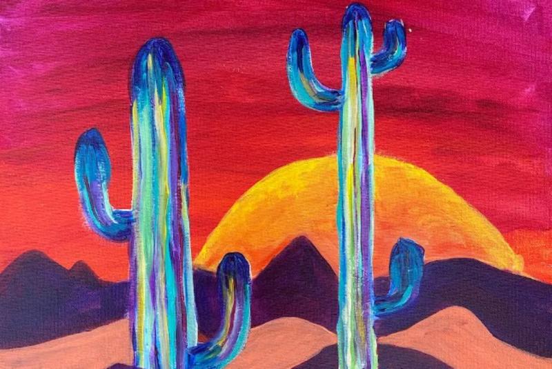 Tampa Paint and Wine- Desert Summer