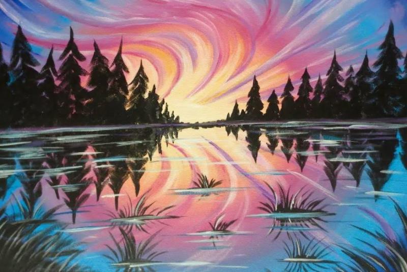 Tampa Sip and Paint – Pastel Skies