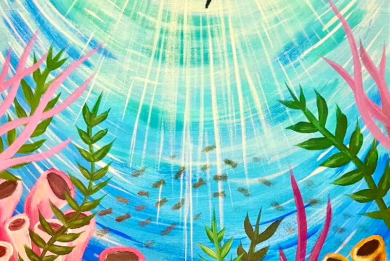Tampa Sip and Paint – Swimming with Turtles