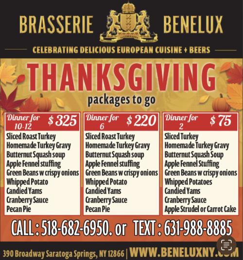thanksgiving menu