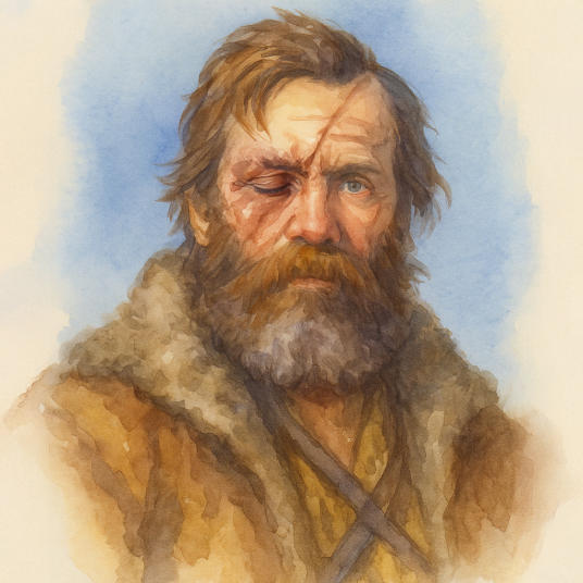 An artist watercolor interpretation of Mountain Jim
