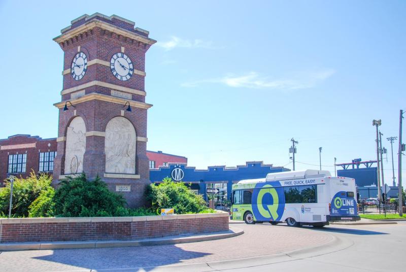 Q-Line Cruising Through Delano at the Clocktower