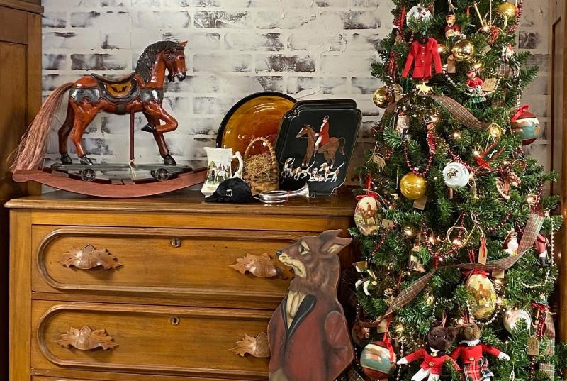 Looking for a vintage holiday? Look no further than antique shops in Downtown Mooresville, including Buffalo Gal Antiques, shown here.