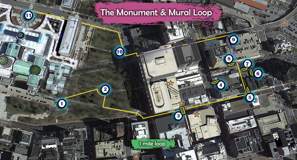Monument & Mural Loop Map
