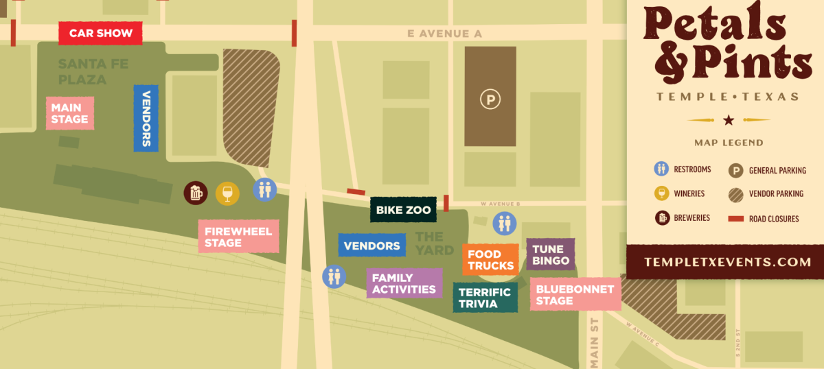 Petals and Pints Map