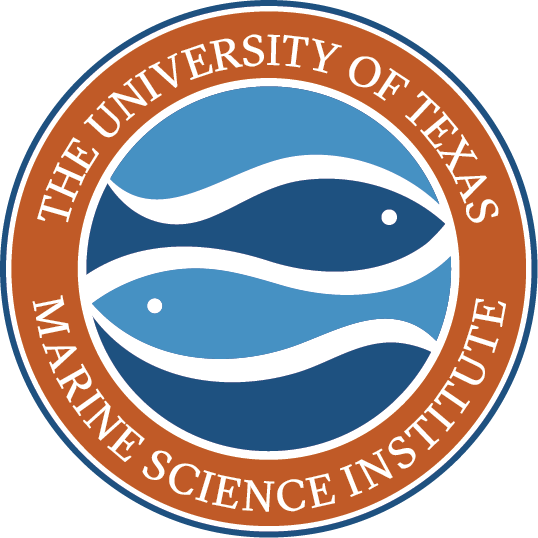Orange, blue, and white seal reading "The University of Texas Marine Science Institute."
