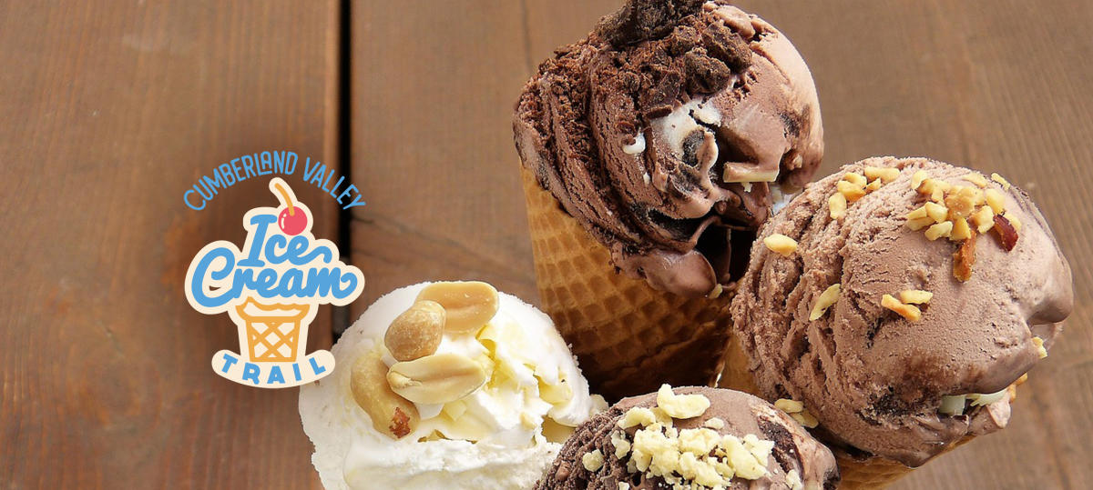 Ice Cream Cones and Cumberland Valley Ice Cram Trail Logo