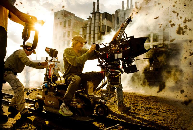 On set for Transformers 4 in Austin