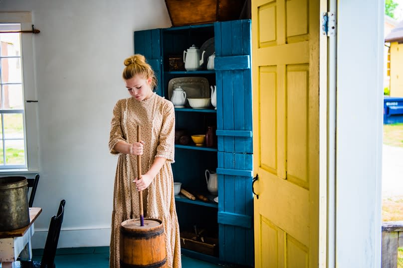Norwich Museum Butter Churning