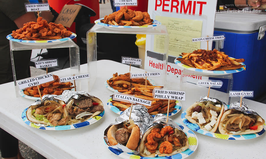 a plate of fair food at the NC Festival by the Sea in 2017