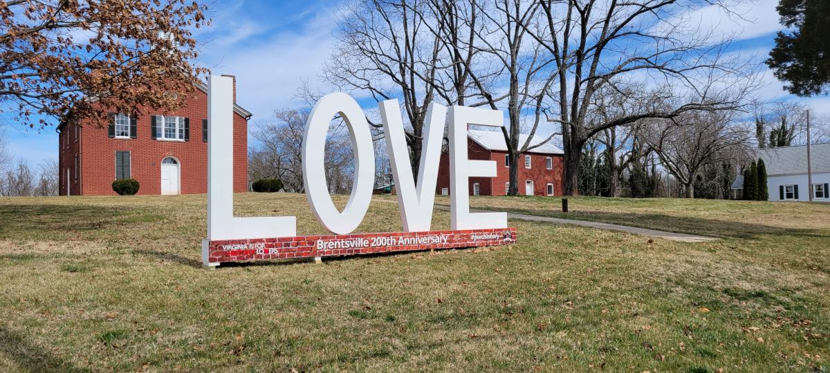 Love Sign at Brentsville Courthouse