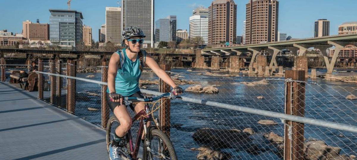 Biking by the James River
