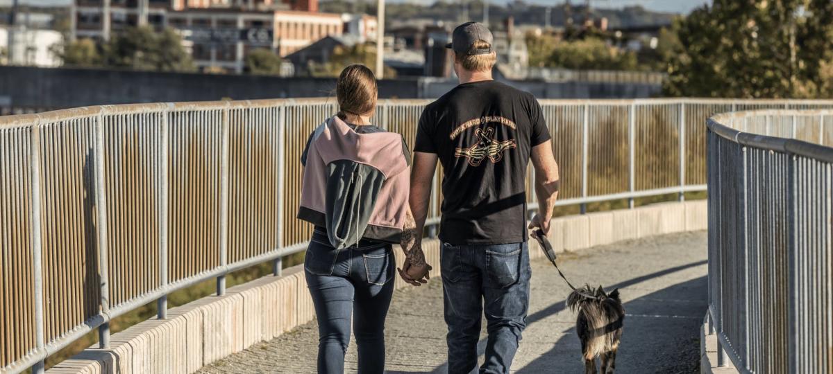 Couple walking