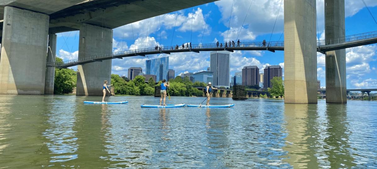 paddleboarding