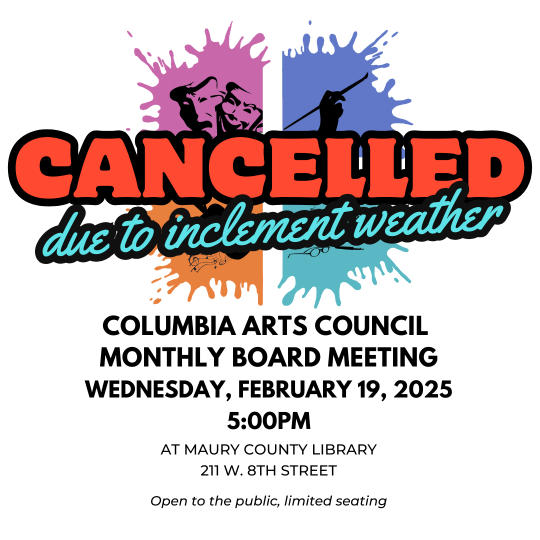 Feb Arts Council Meeting Cancelled