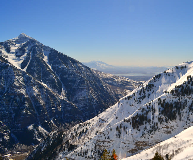 Views of Utah Lake from Sundance Mountain Resort - Winter