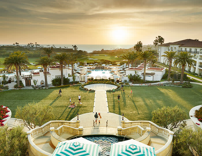 Waldorf Hotel Pool Sunset