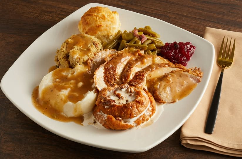 Copeland's of New Orleans Thanksgiving plate