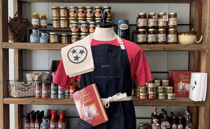 Knoxville Visitors Center goods (apron, local products)