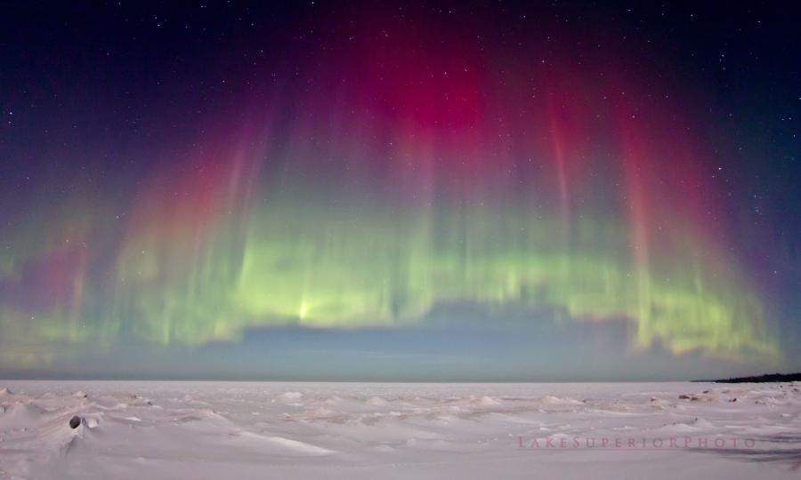 Northern Lights Aurora In Marquette, MI