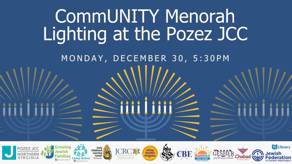Flier for menorah lighting event