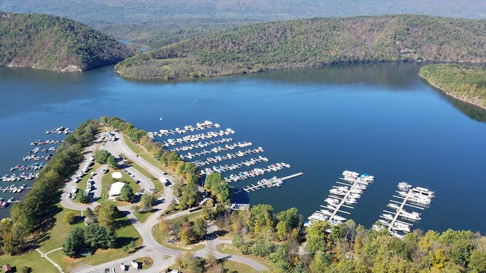 Lake Raystown Resort Marina Aerial