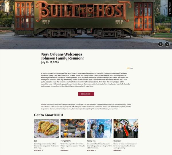 Family Reunion Microsite Thumbnail