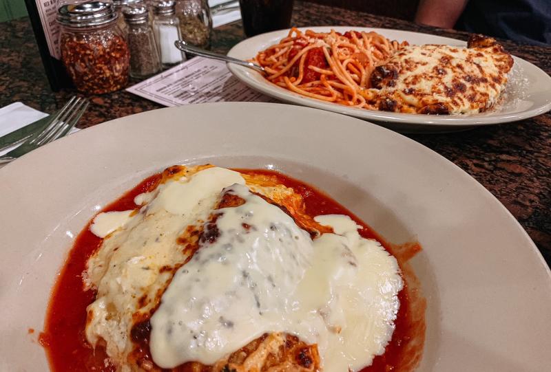 Chicken parmesan and cheese lasagna from DeAngelo's