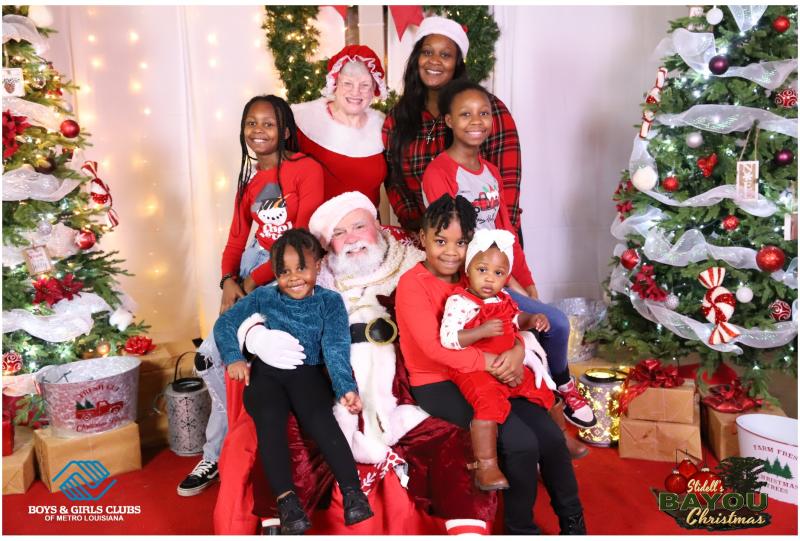 Get pictures with Santa and Mrs. Claus at Slidell's Bayou Christmas.
