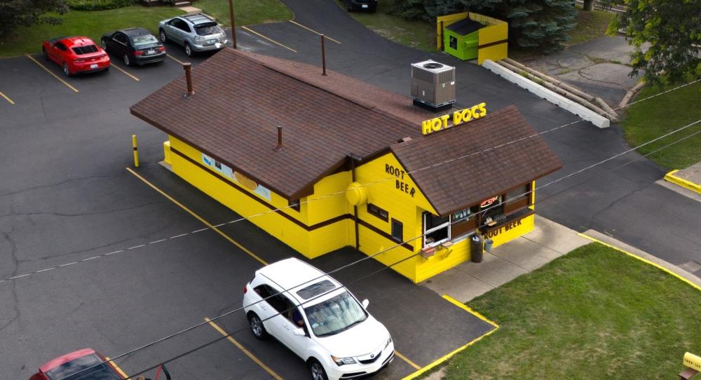 exterior of Bill's hot dog stand