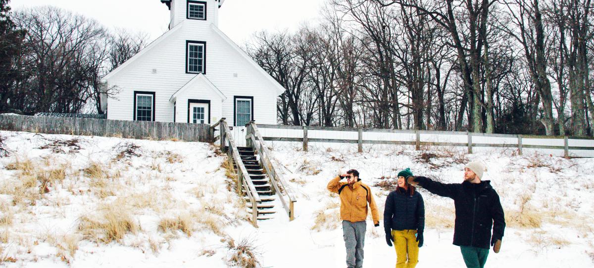 Mission Point Lighthouse in the Winter