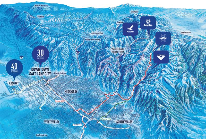 Salt Lake City Skiing & Snowboarding  Resorts & Slopes