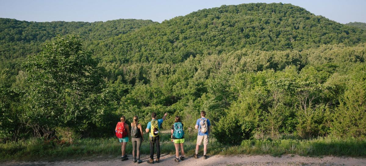 37 North Expeditions on a trail in Busiek State Forest south of Springfield, Missouri